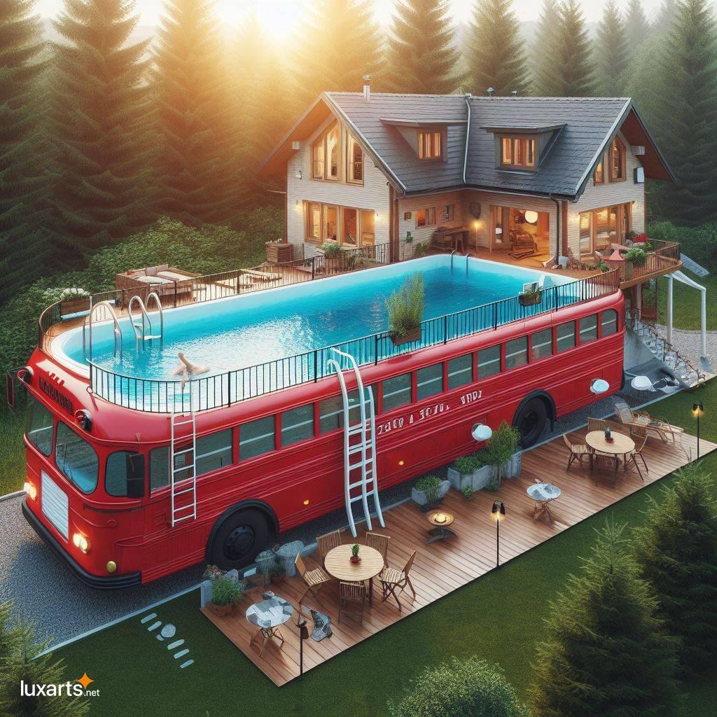 Elevate Your Backyard with a Unique and Creative School Bus Pool school bus shaped backyard swimming pool 5