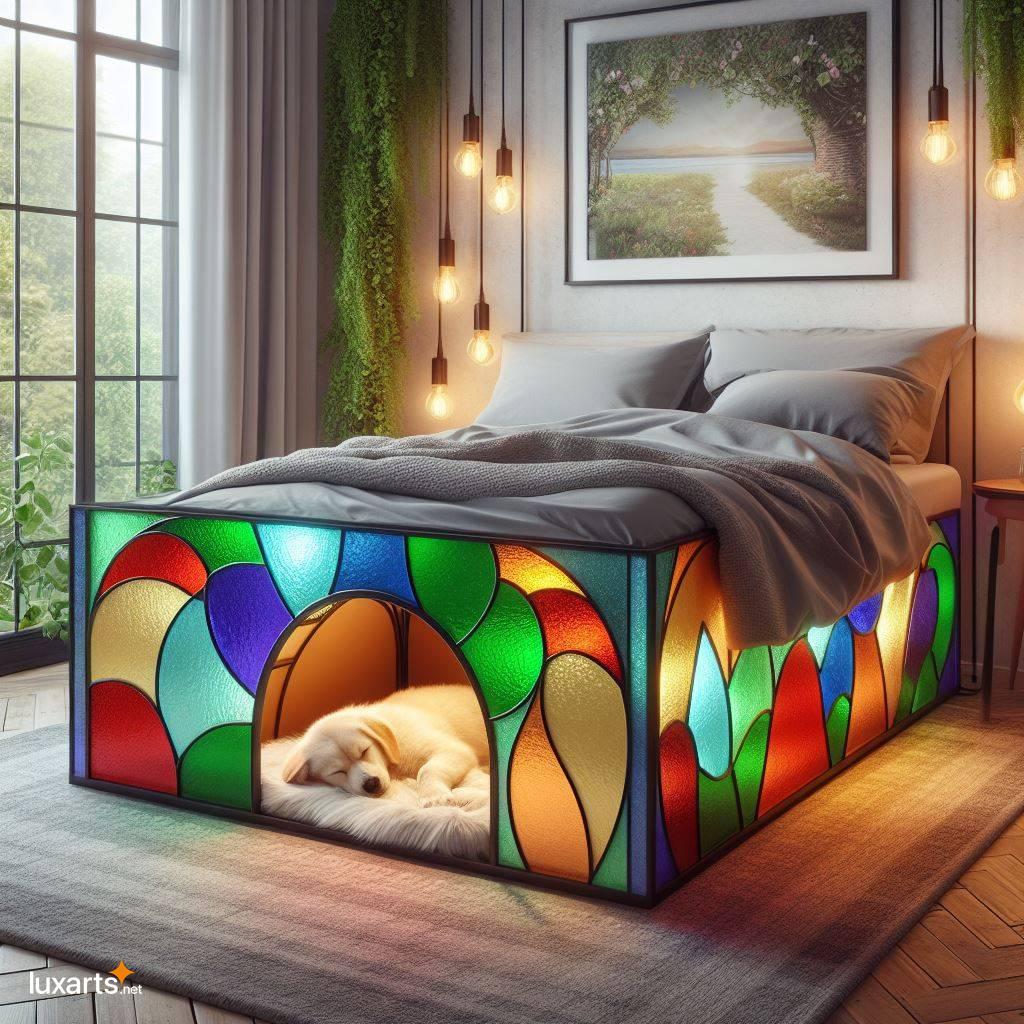 Stained Glass Beds with Pet Dens: A Vision of Radiant Beauty stained glass beds with pet den 5