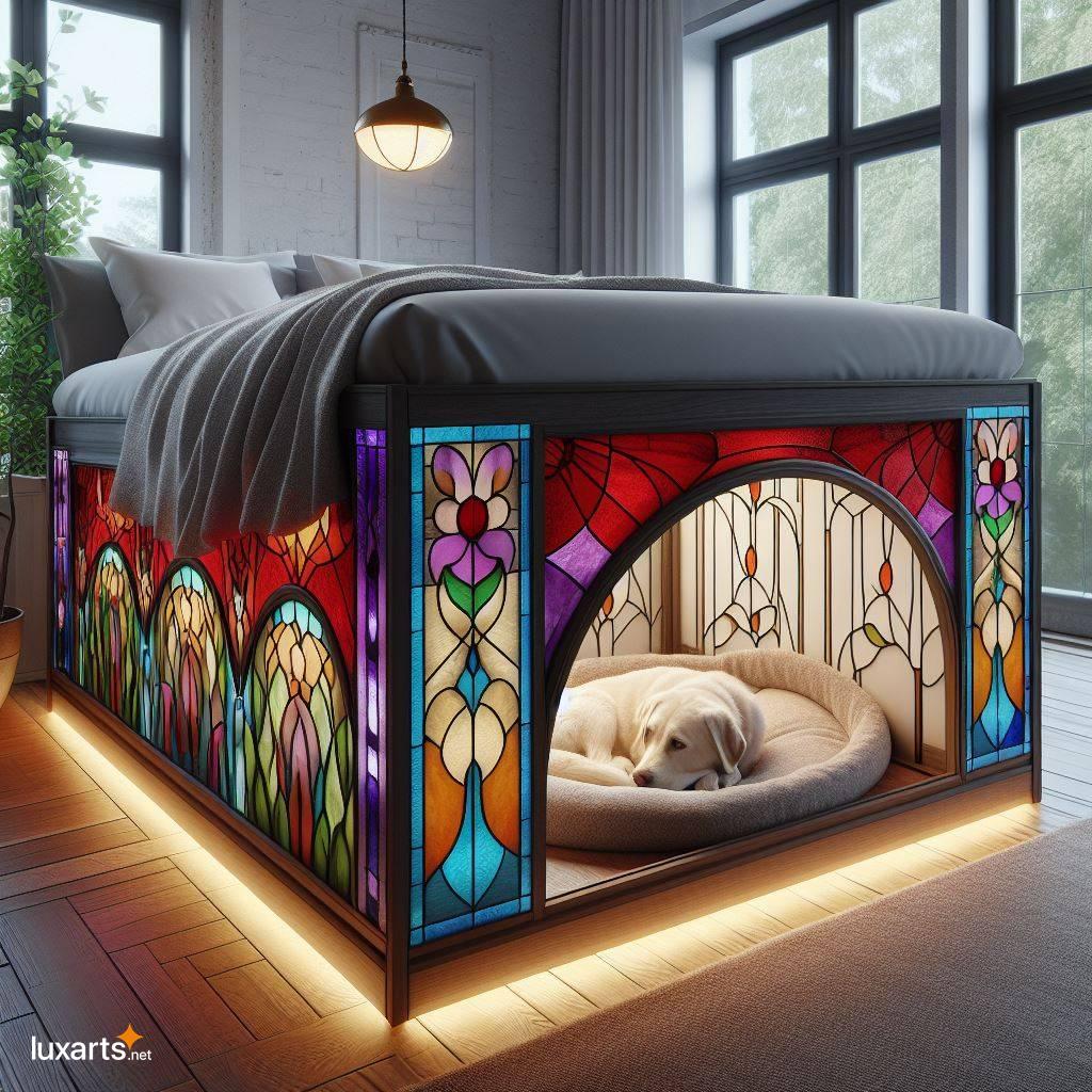 Stained Glass Beds with Pet Dens: A Vision of Radiant Beauty stained glass beds with pet den 6