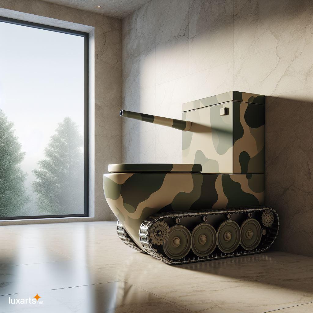 Transform Your Bathroom into a Battlefield with a Tank-Shaped Toilet tank shaped toilets 9
