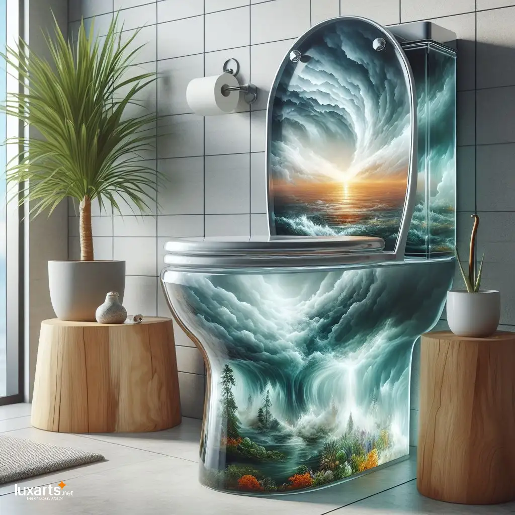 Create a Unique and Relaxing Bathroom Atmosphere with a Weather Scenery Toilet toilet with weather scenery design 10