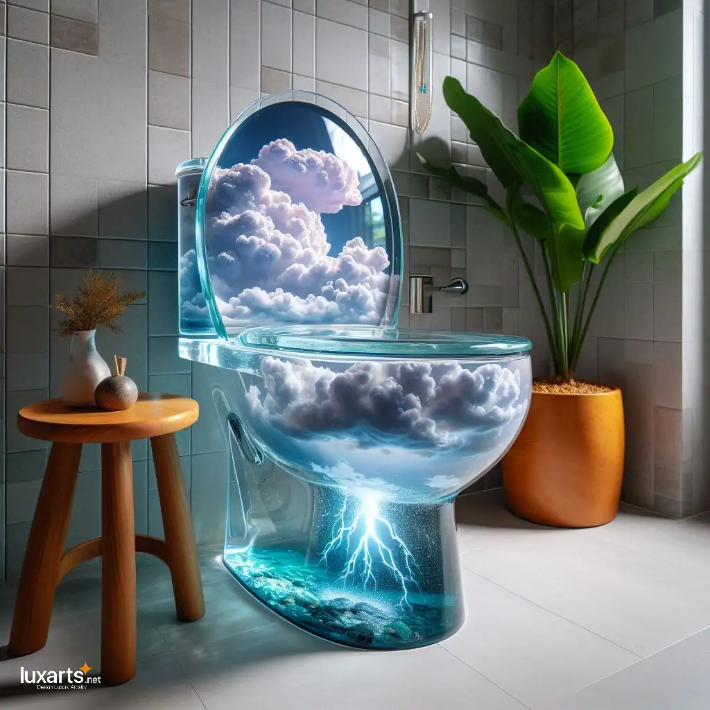 Create a Unique and Relaxing Bathroom Atmosphere with a Weather Scenery Toilet toilet with weather scenery design 4