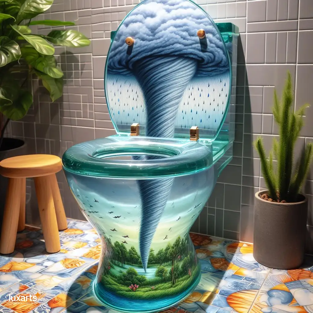 Create a Unique and Relaxing Bathroom Atmosphere with a Weather Scenery Toilet toilet with weather scenery design 7