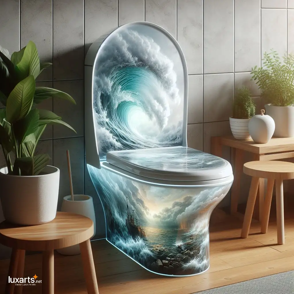 Create a Unique and Relaxing Bathroom Atmosphere with a Weather Scenery Toilet toilet with weather scenery design 8
