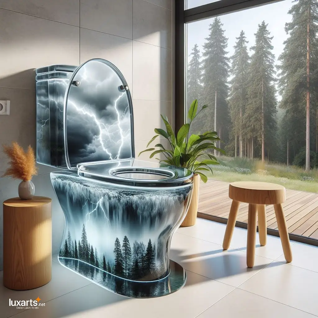 Create a Unique and Relaxing Bathroom Atmosphere with a Weather Scenery Toilet toilet with weather scenery design 9