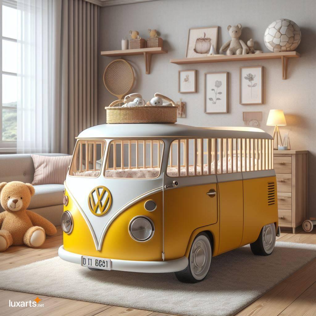 Volkswagen Bus Shaped Baby Crib: A Must-Have for Retro Nursery volkswagen bus shaped baby crib 1