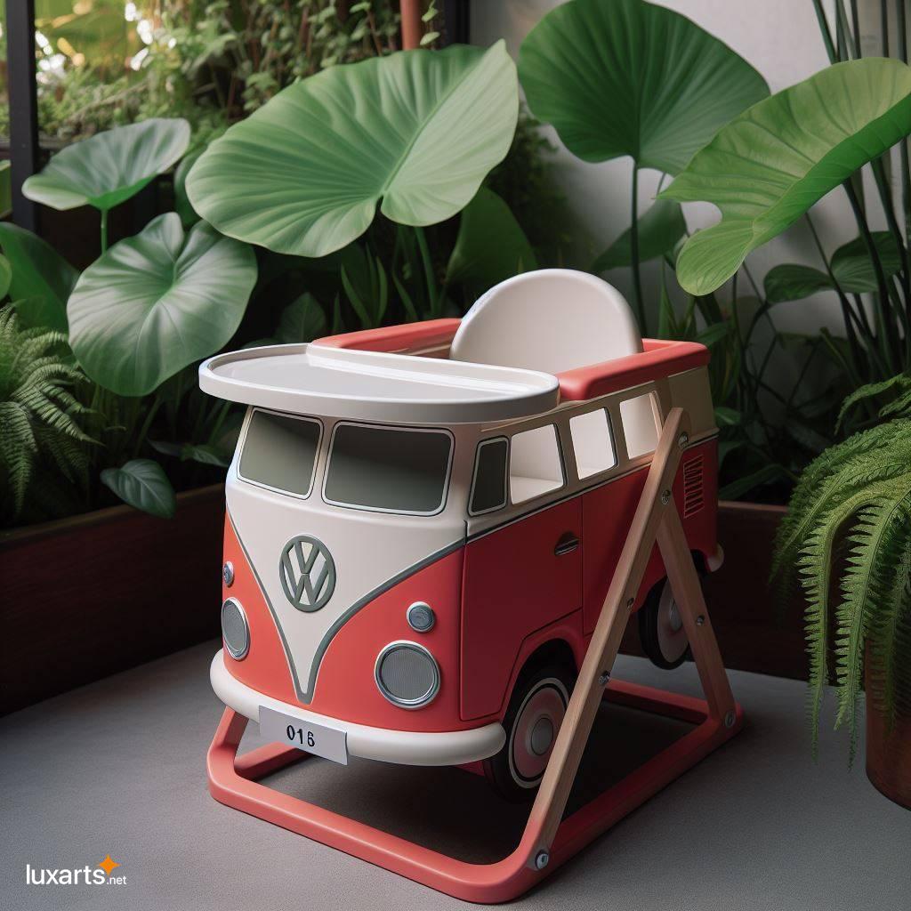 Dine in Style with Your Child in a Fun and Functional VW Bus High Chair volkswagen bus shaped modern baby high chair 1