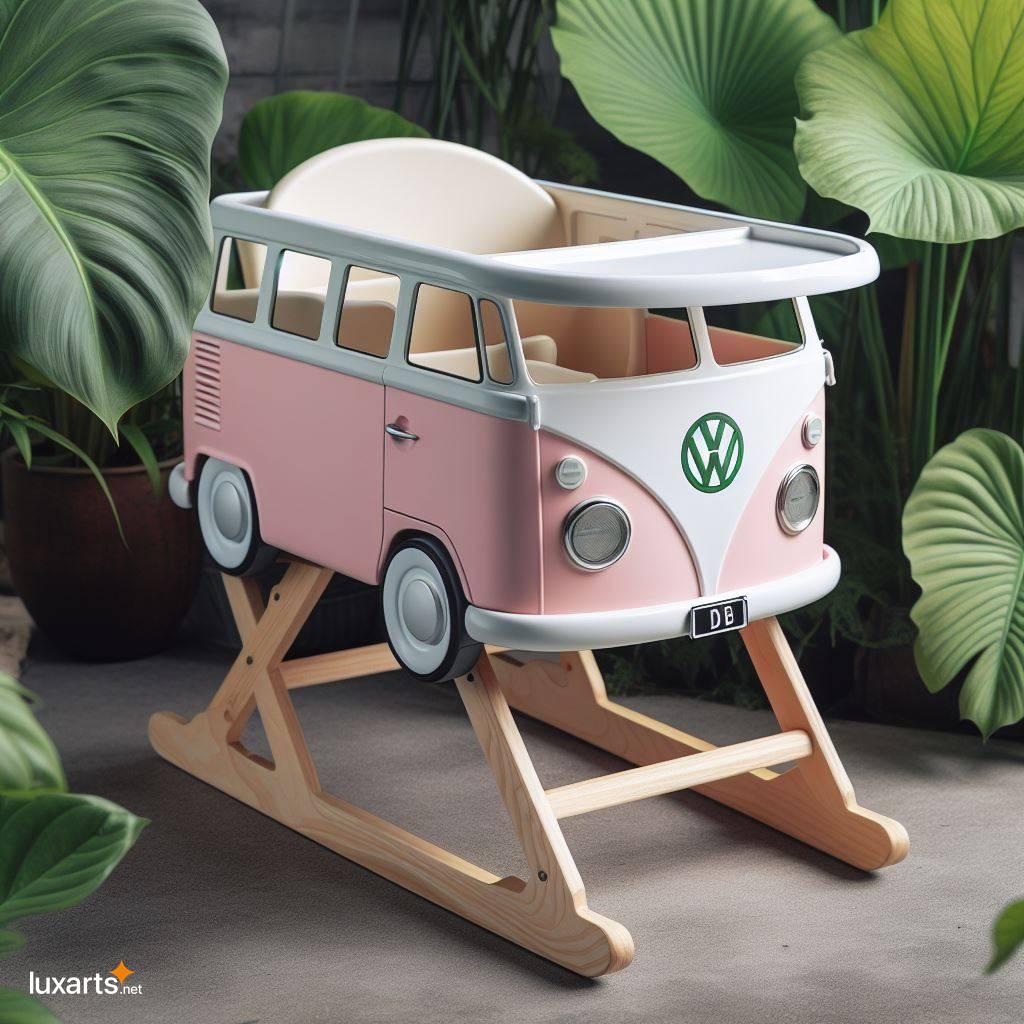Dine in Style with Your Child in a Fun and Functional VW Bus High Chair volkswagen bus shaped modern baby high chair 11