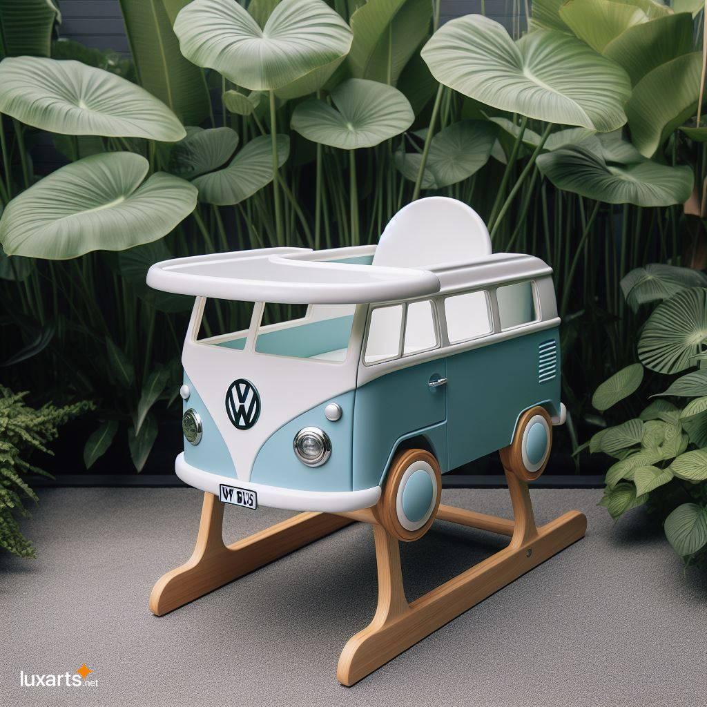 Dine in Style with Your Child in a Fun and Functional VW Bus High Chair volkswagen bus shaped modern baby high chair 12