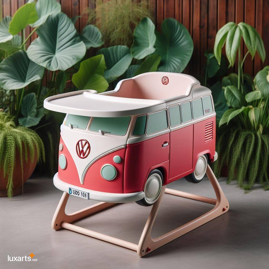 Dine in Style with Your Child in a Fun and Functional VW Bus High Chair volkswagen bus shaped modern baby high chair 2