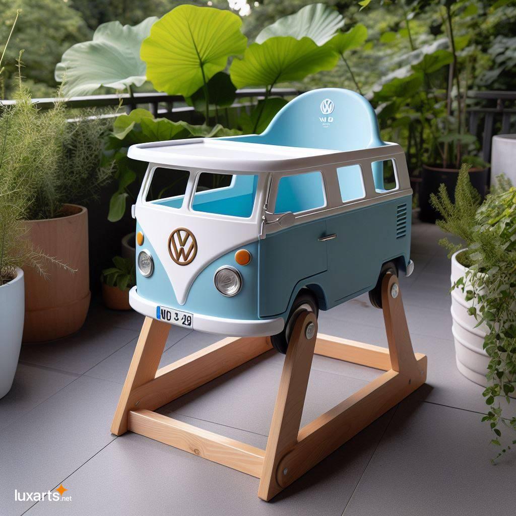 Dine in Style with Your Child in a Fun and Functional VW Bus High Chair volkswagen bus shaped modern baby high chair 4