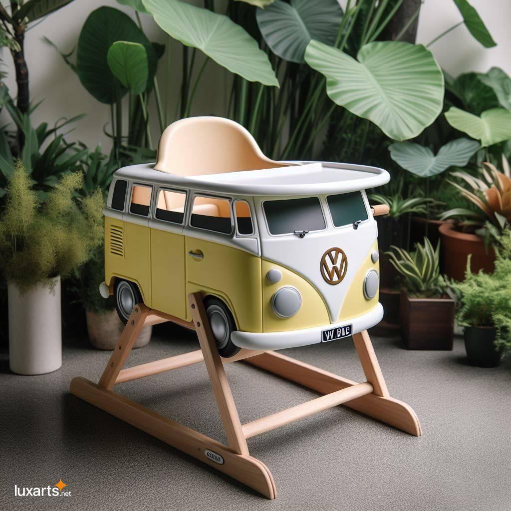 Dine in Style with Your Child in a Fun and Functional VW Bus High Chair volkswagen bus shaped modern baby high chair 5