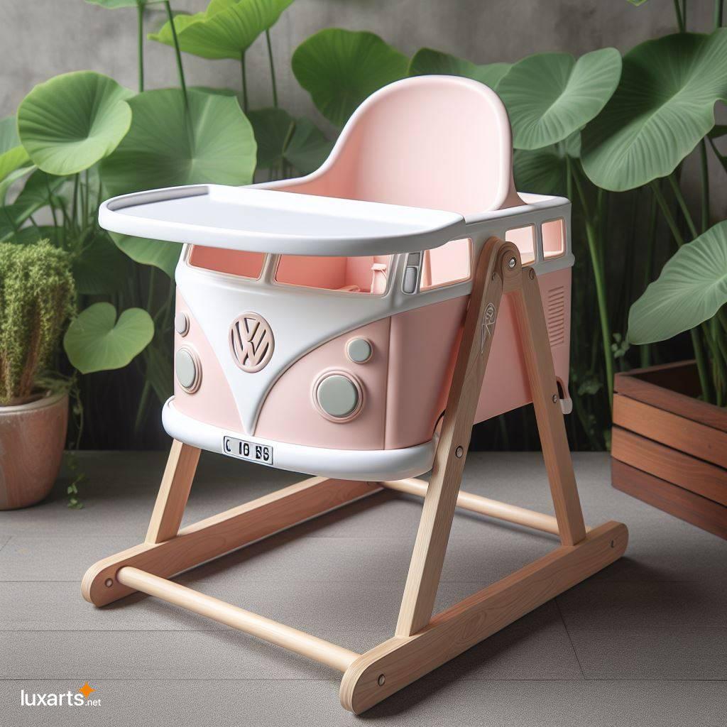 Dine in Style with Your Child in a Fun and Functional VW Bus High Chair volkswagen bus shaped modern baby high chair 6