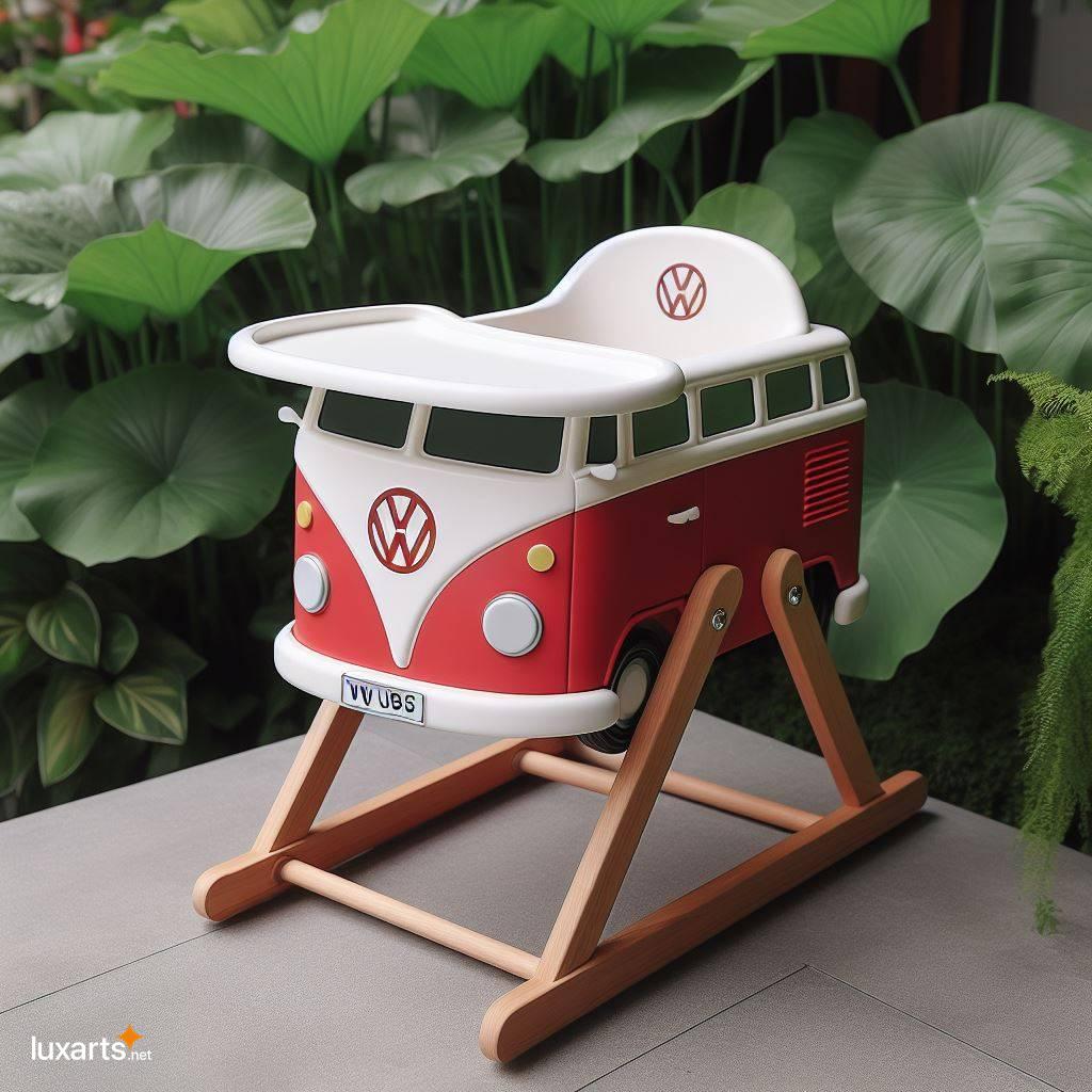 Dine in Style with Your Child in a Fun and Functional VW Bus High Chair volkswagen bus shaped modern baby high chair 7