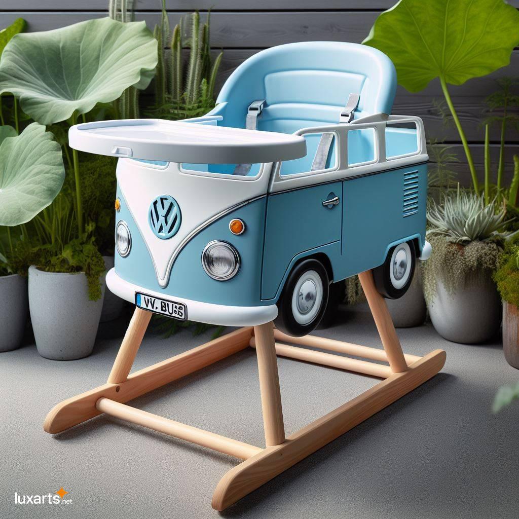 Dine in Style with Your Child in a Fun and Functional VW Bus High Chair volkswagen bus shaped modern baby high chair 8