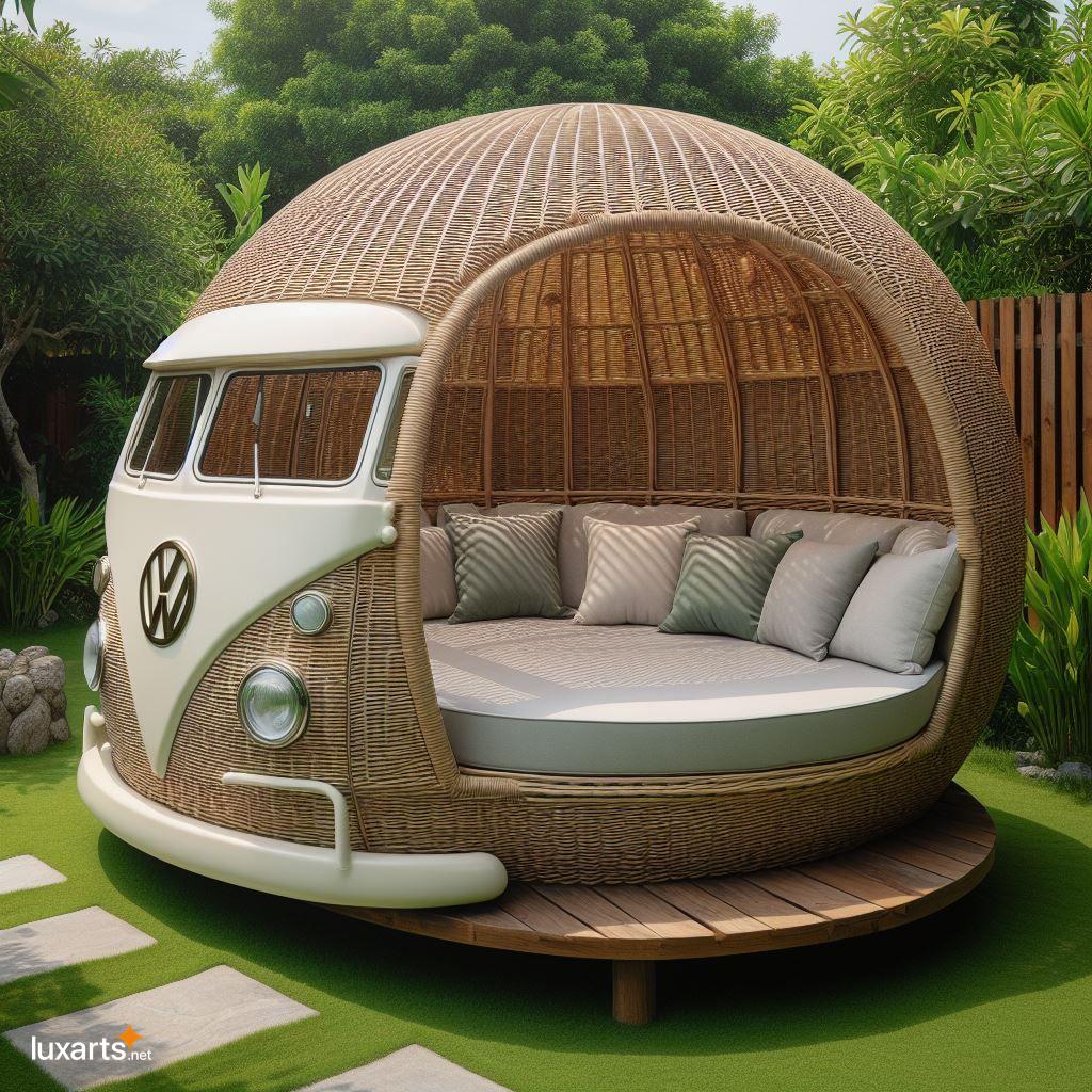 Volkswagen Bus Shaped Wicker Outdoor Daybed: A Must-Have for Unique Outdoor Furniture volkswagen bus shaped wicker outdoor daybed 5