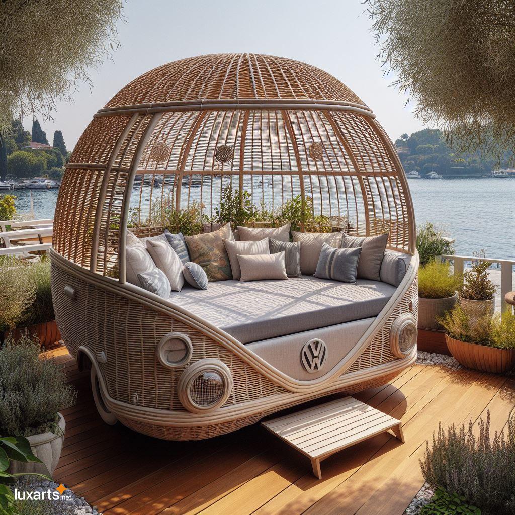 Volkswagen Bus Shaped Wicker Outdoor Daybed: A Must-Have for Unique Outdoor Furniture volkswagen bus shaped wicker outdoor daybed 8