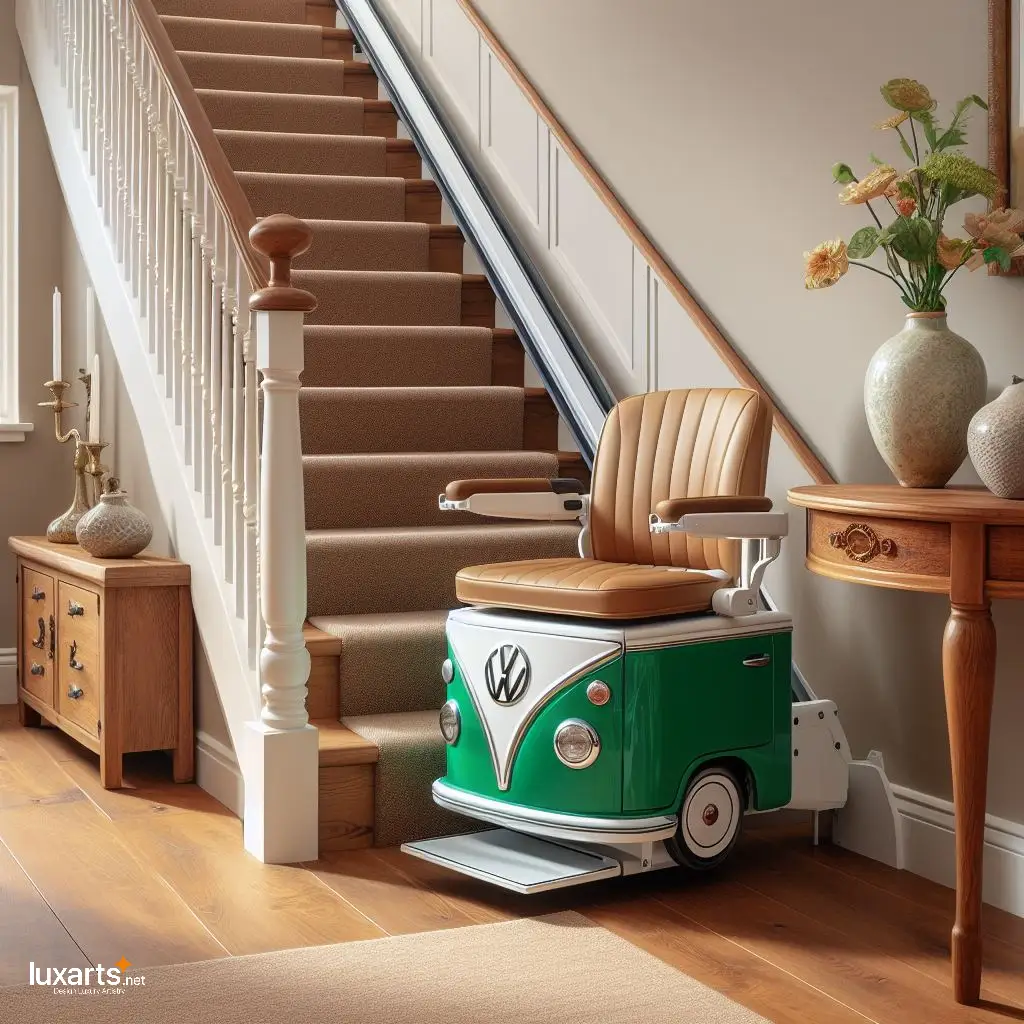 Volkswagen Bus Shaped Stair Lifts for Seniors: Glide Upstairs with Vintage Charm volkswagen bus stairlifts 2