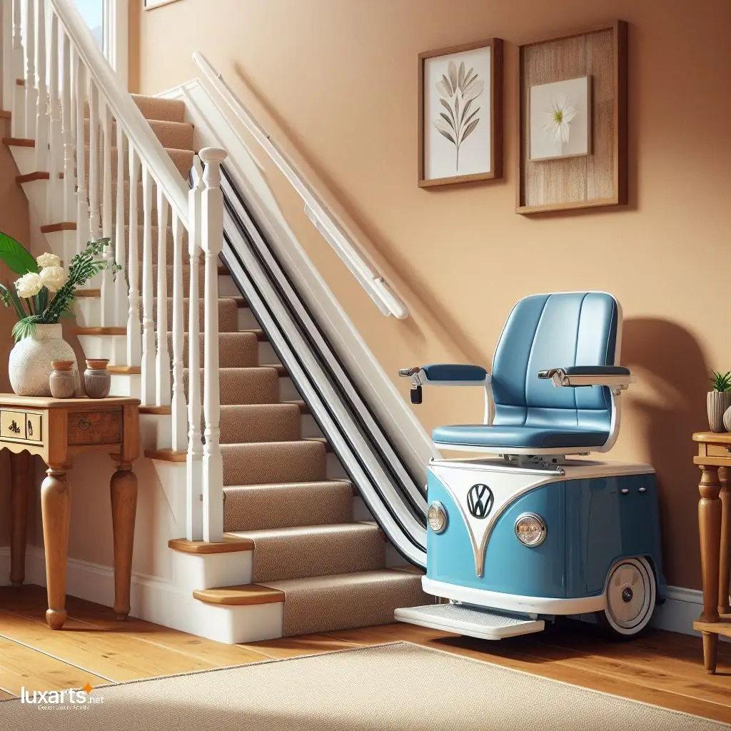 Volkswagen Bus Shaped Stair Lifts for Seniors: Glide Upstairs with Vintage Charm volkswagen bus stairlifts 3