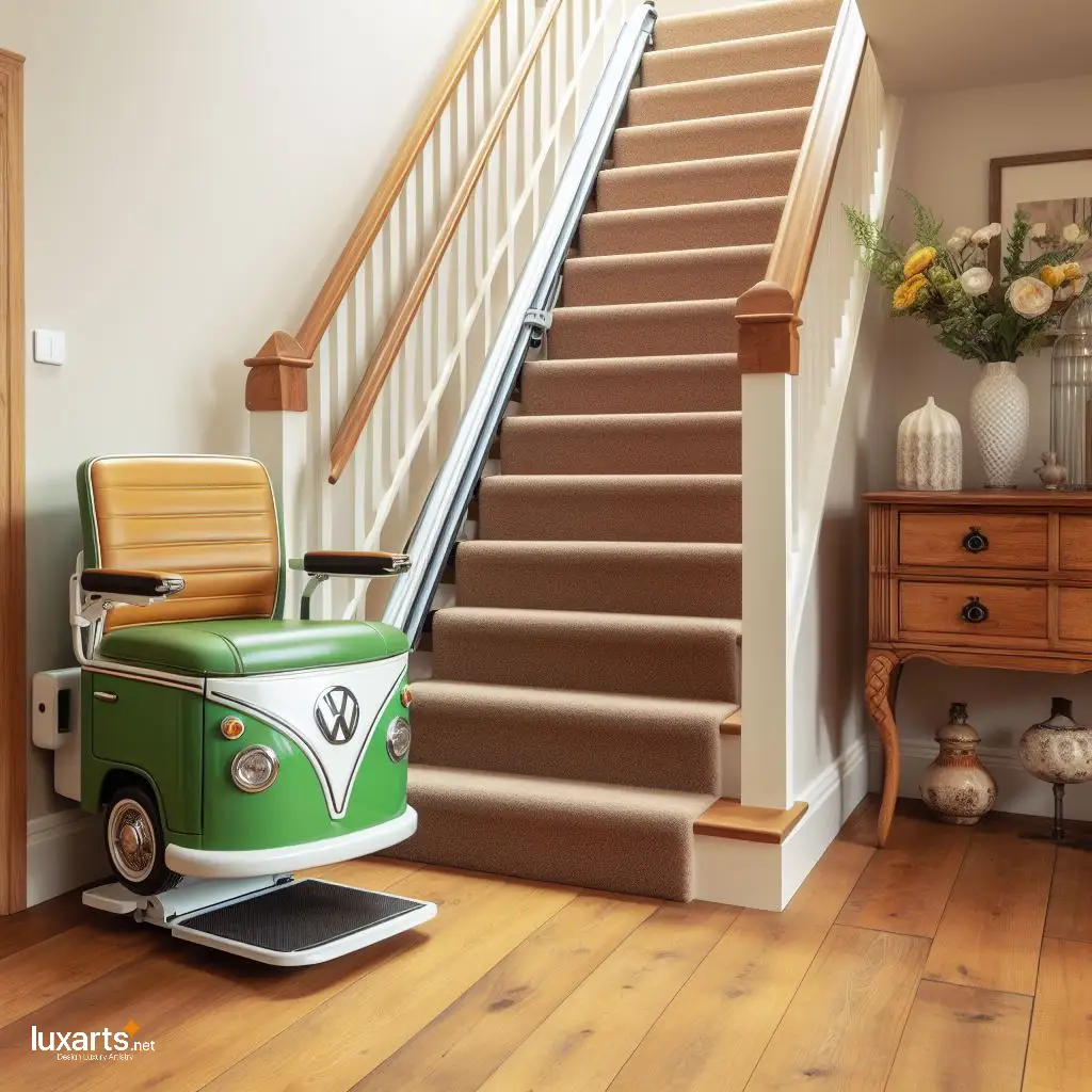 Volkswagen Bus Shaped Stair Lifts for Seniors: Glide Upstairs with Vintage Charm volkswagen bus stairlifts 7