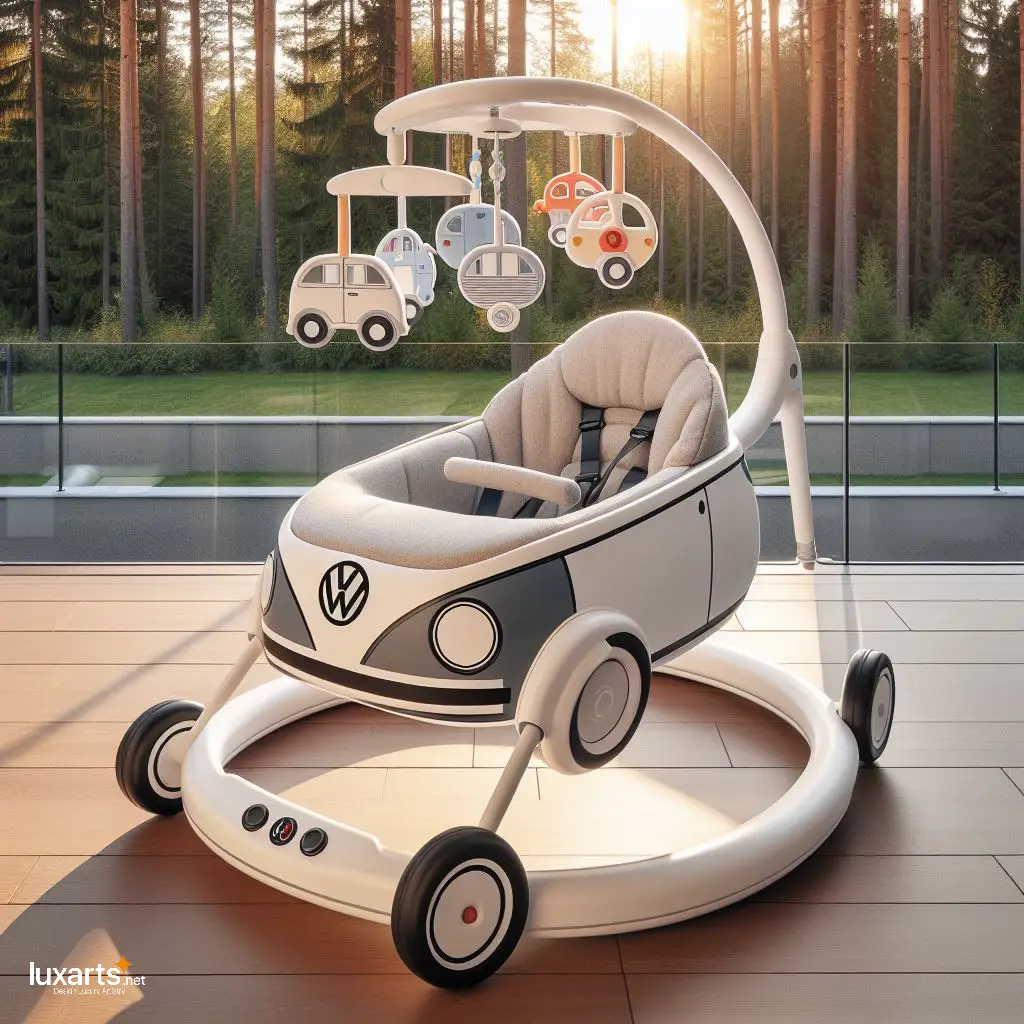 Gently Rock Your Baby to Sleep in an Adorable Volkswagen-Shaped Rocker volkswagen shaped modern baby rocker 12