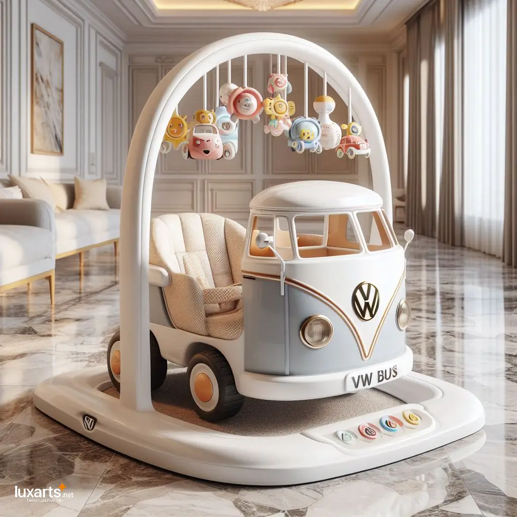 Gently Rock Your Baby to Sleep in an Adorable Volkswagen-Shaped Rocker volkswagen shaped modern baby rocker 7
