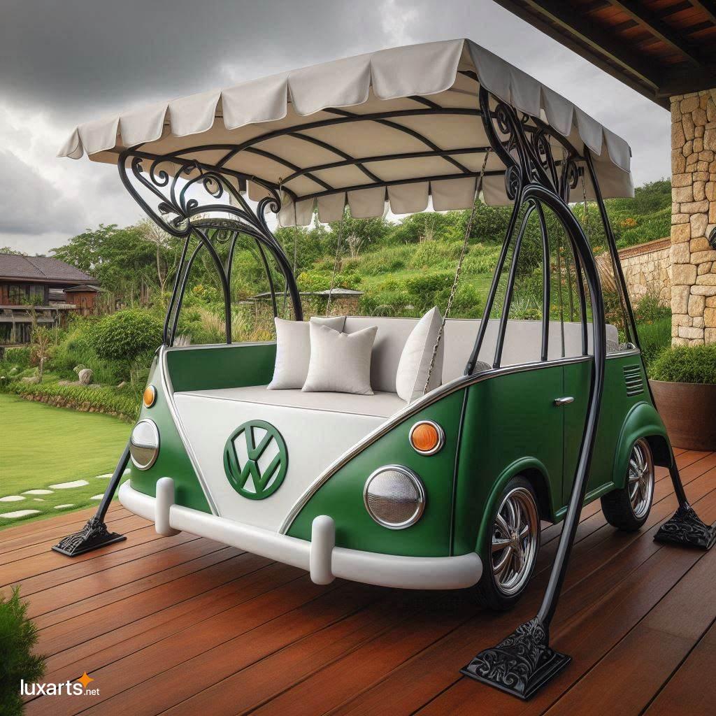 Volkswagen Shaped Swing Bench: Bring the Fun of the Open Road to Your Backyard volkswagen shaped swing bench 9