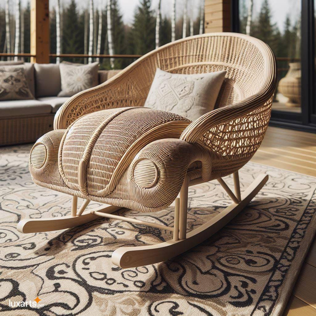Channel Your Inner Hippie with a Groovy VW Beetle Wicker Rocking Chair vw beetle shaped wicker rocking chair 5