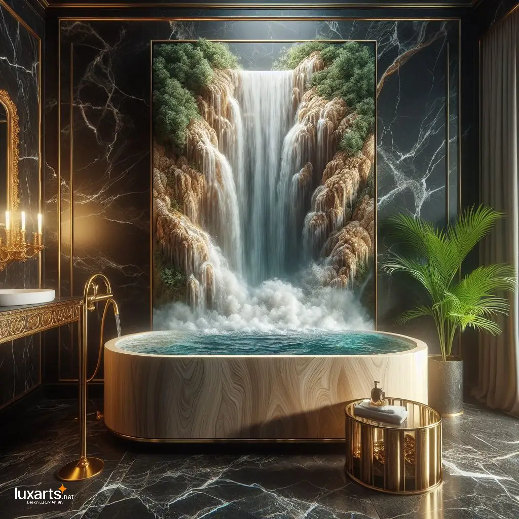 Waterfall Epoxy Bathtub: Luxuriate in Nature's Tranquility waterfall epoxy bathtub 1