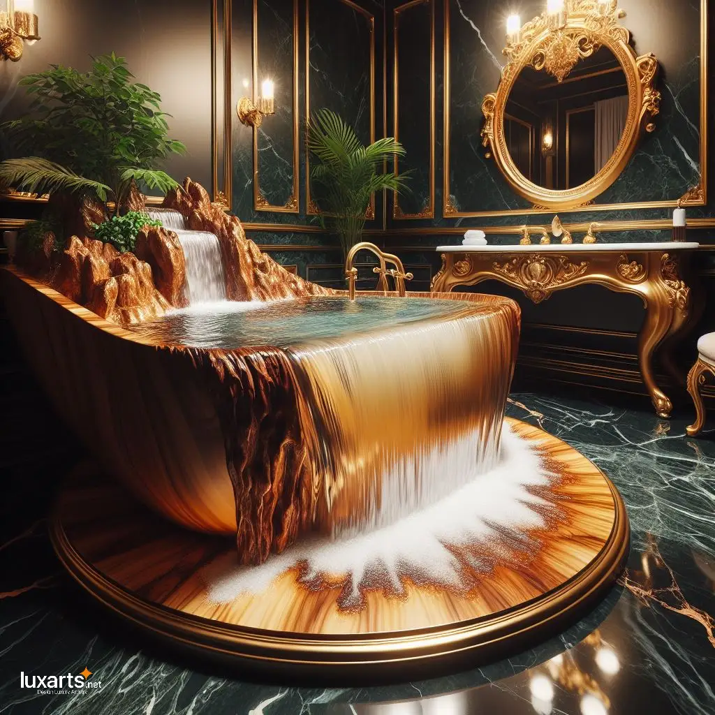 Waterfall Epoxy Bathtub: Luxuriate in Nature's Tranquility waterfall epoxy bathtub 11