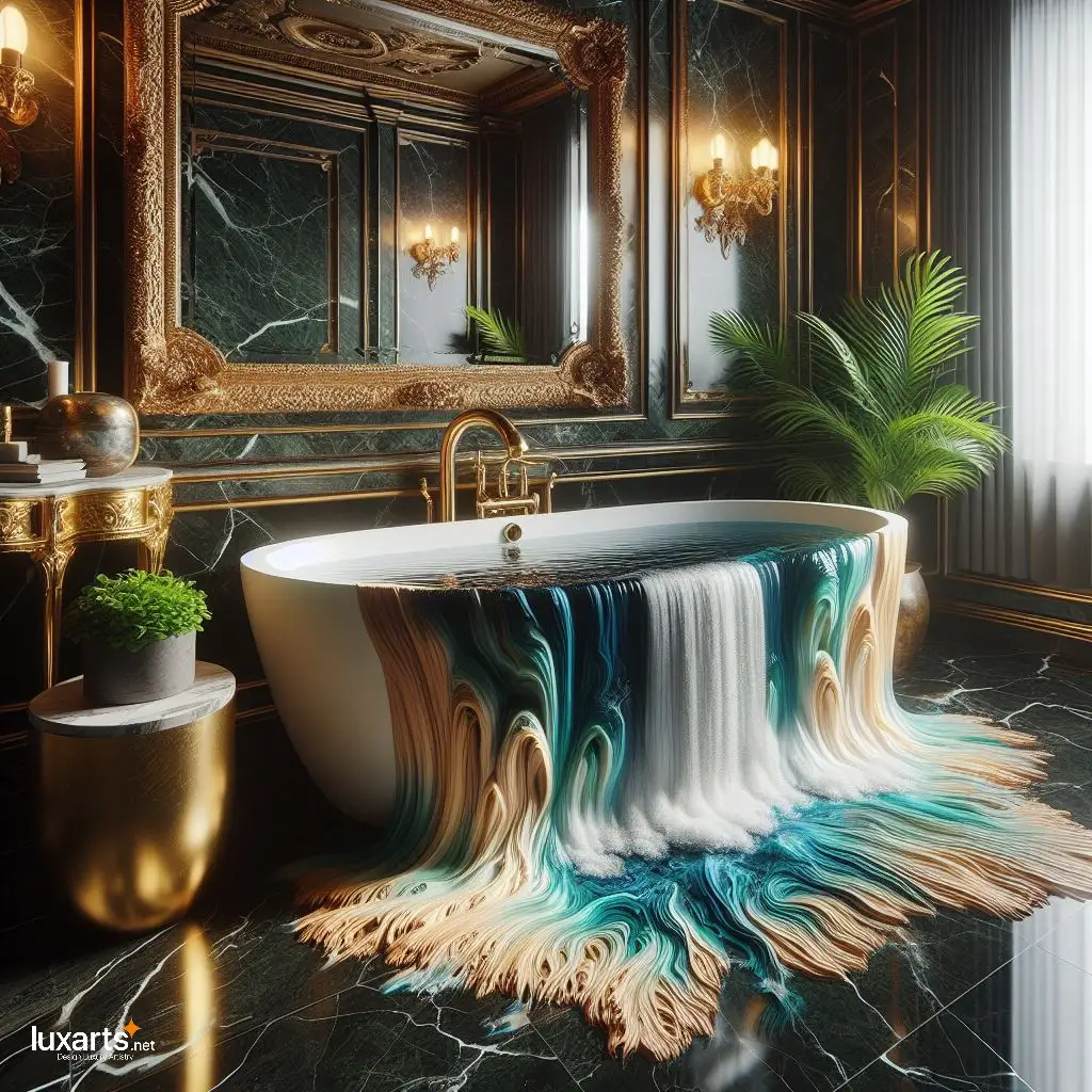 Waterfall Epoxy Bathtub: Luxuriate in Nature's Tranquility waterfall epoxy bathtub 2