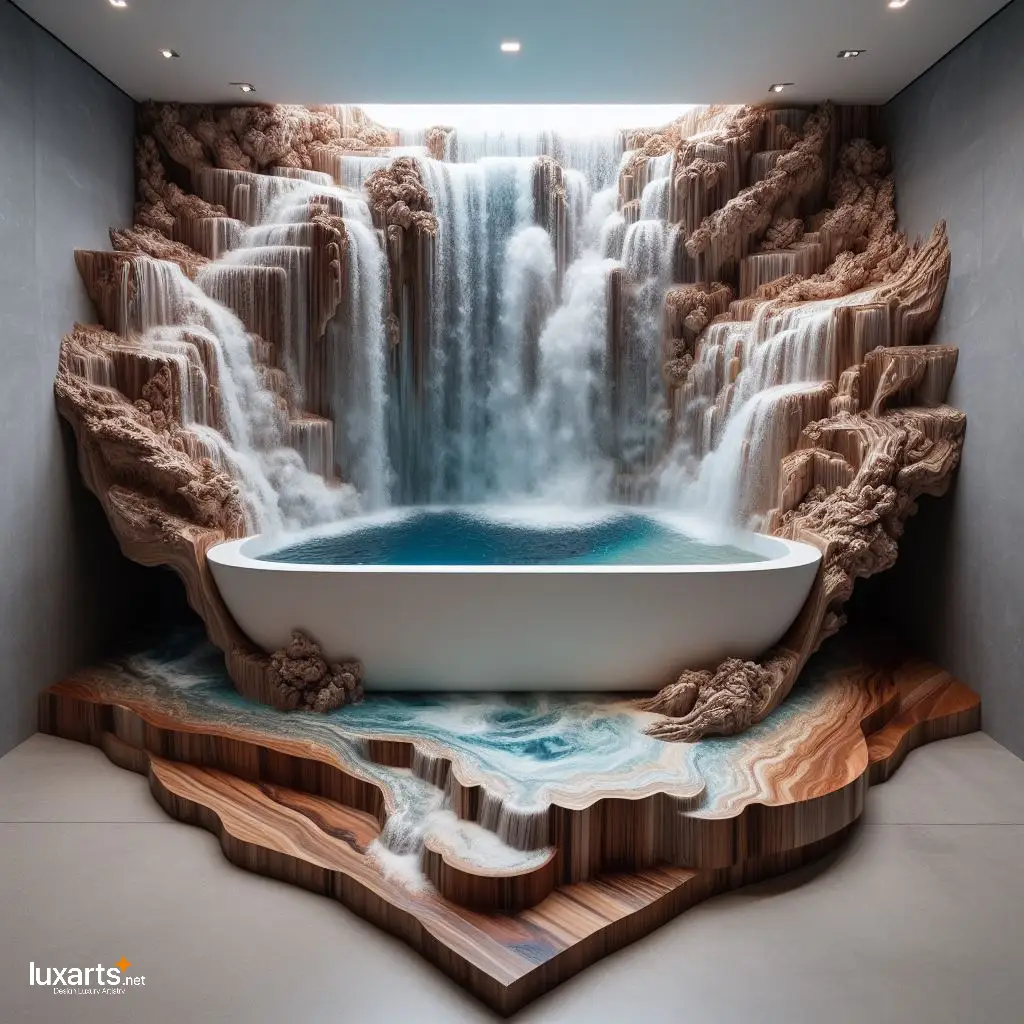 Waterfall Epoxy Bathtub: Luxuriate in Nature's Tranquility waterfall epoxy bathtub 9