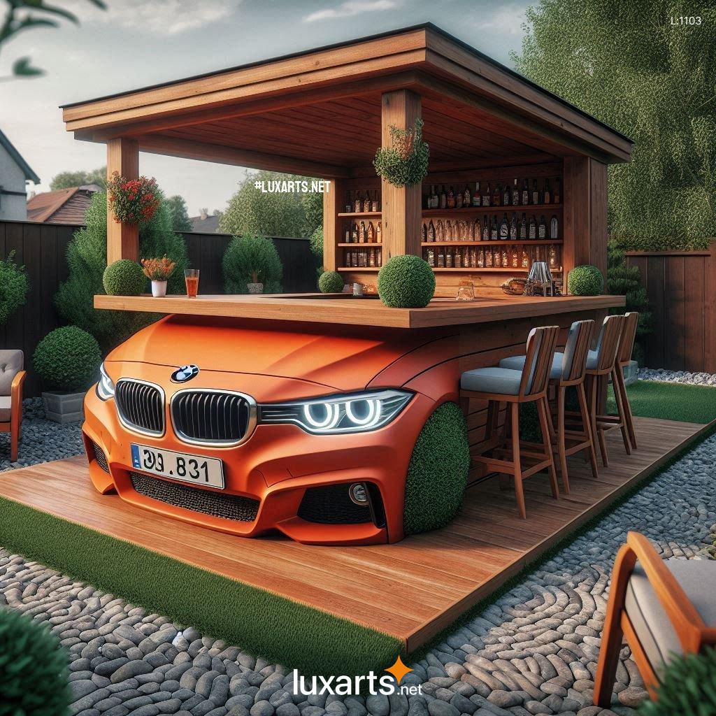 Rev Up Your Outdoor Gatherings with a Sleek and Functional BMW Car Themed Outdoor Bar bmw car themed outdoor bars 7
