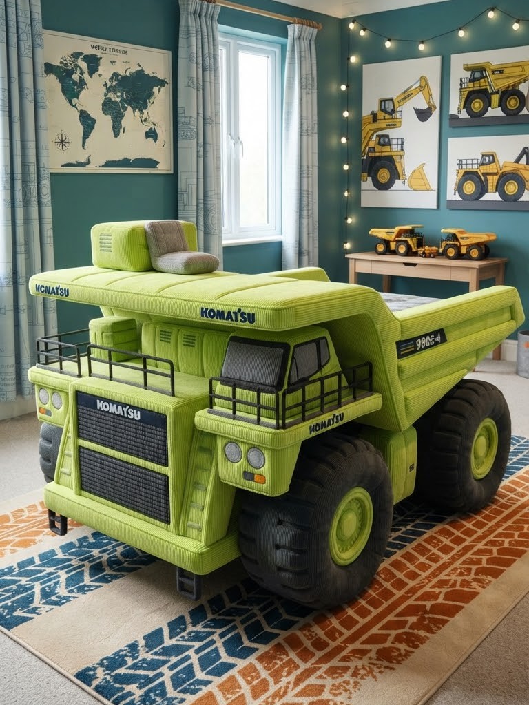 Constructing Dreams: Heavy Equipment Inspired Kids Beds for Little Builders childrens bed shaped like truck 20260912131411
