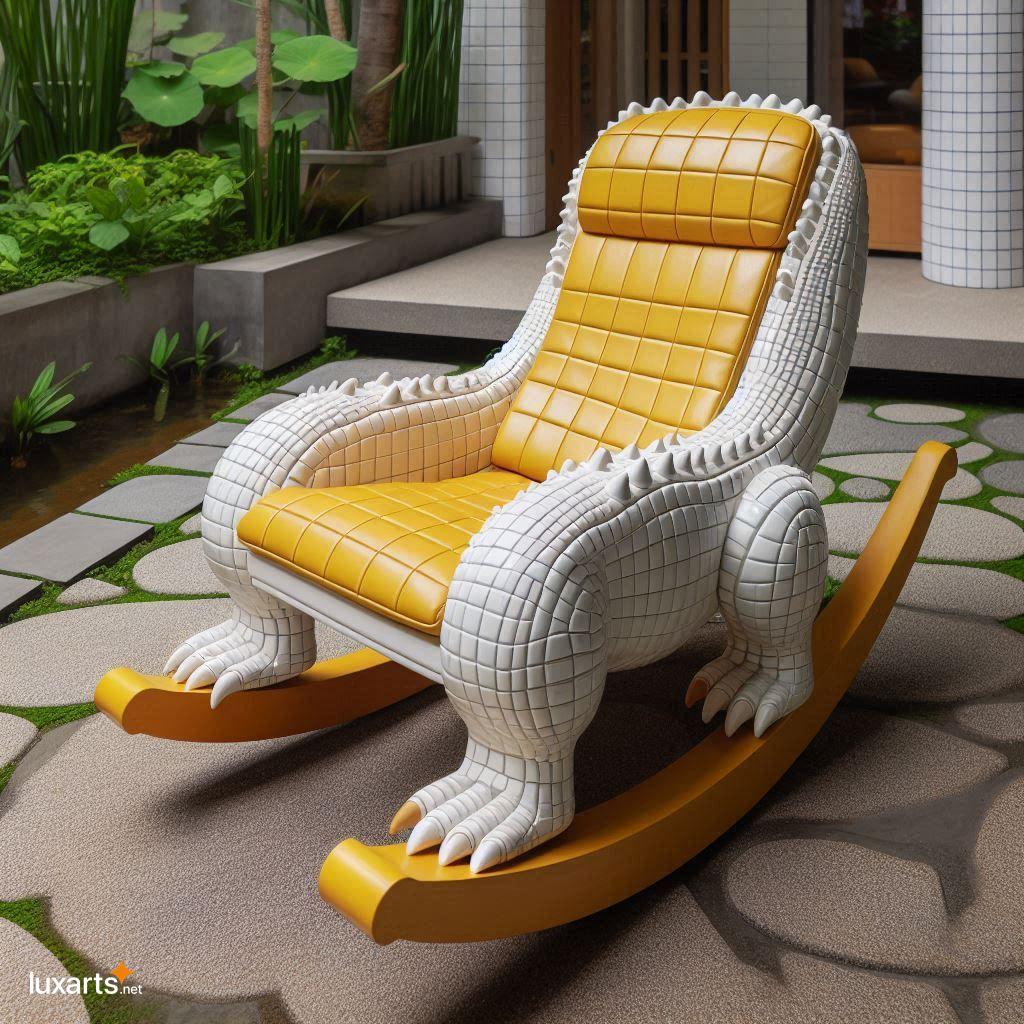 Embrace Playful Luxury with a Unique Crocodile Shaped Rocking Chair crocodile shaped rocking chair 1
