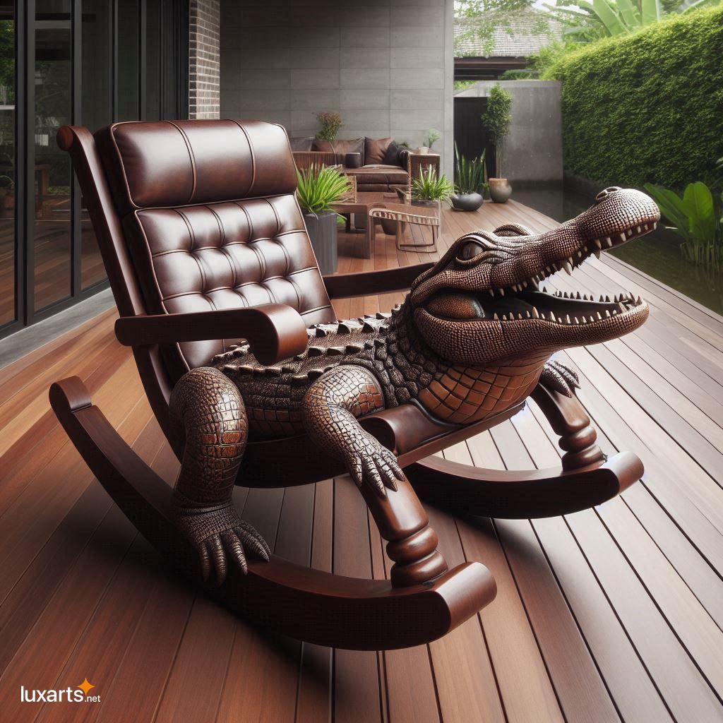 Embrace Playful Luxury with a Unique Crocodile Shaped Rocking Chair crocodile shaped rocking chair 12