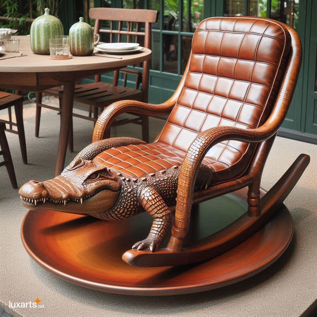 Embrace Playful Luxury with a Unique Crocodile Shaped Rocking Chair crocodile shaped rocking chair 2