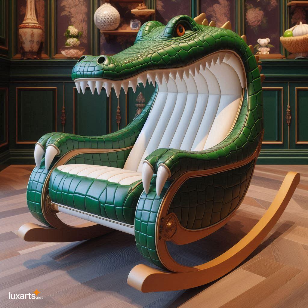 Embrace Playful Luxury with a Unique Crocodile Shaped Rocking Chair crocodile shaped rocking chair 3