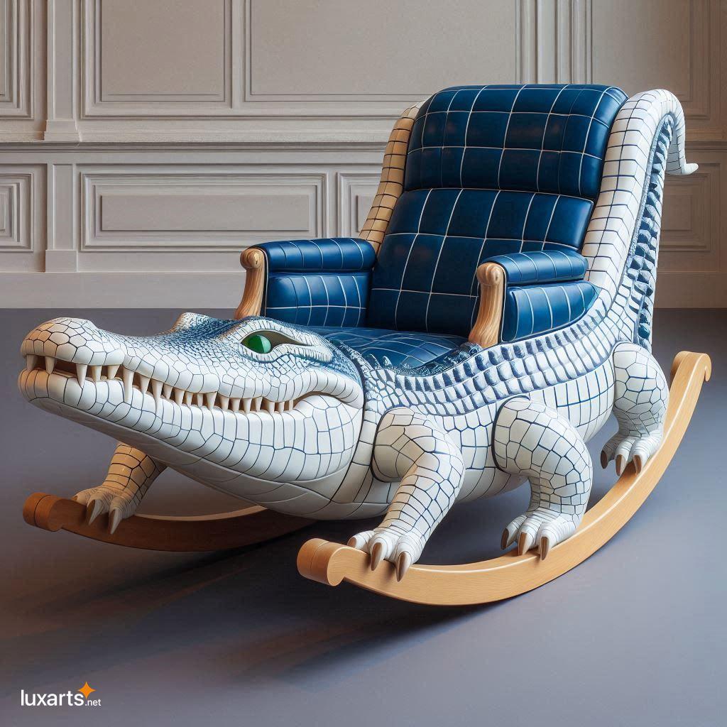 Embrace Playful Luxury with a Unique Crocodile Shaped Rocking Chair crocodile shaped rocking chair 6