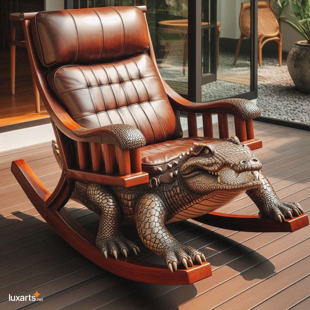 Embrace Playful Luxury with a Unique Crocodile Shaped Rocking Chair crocodile shaped rocking chair 7