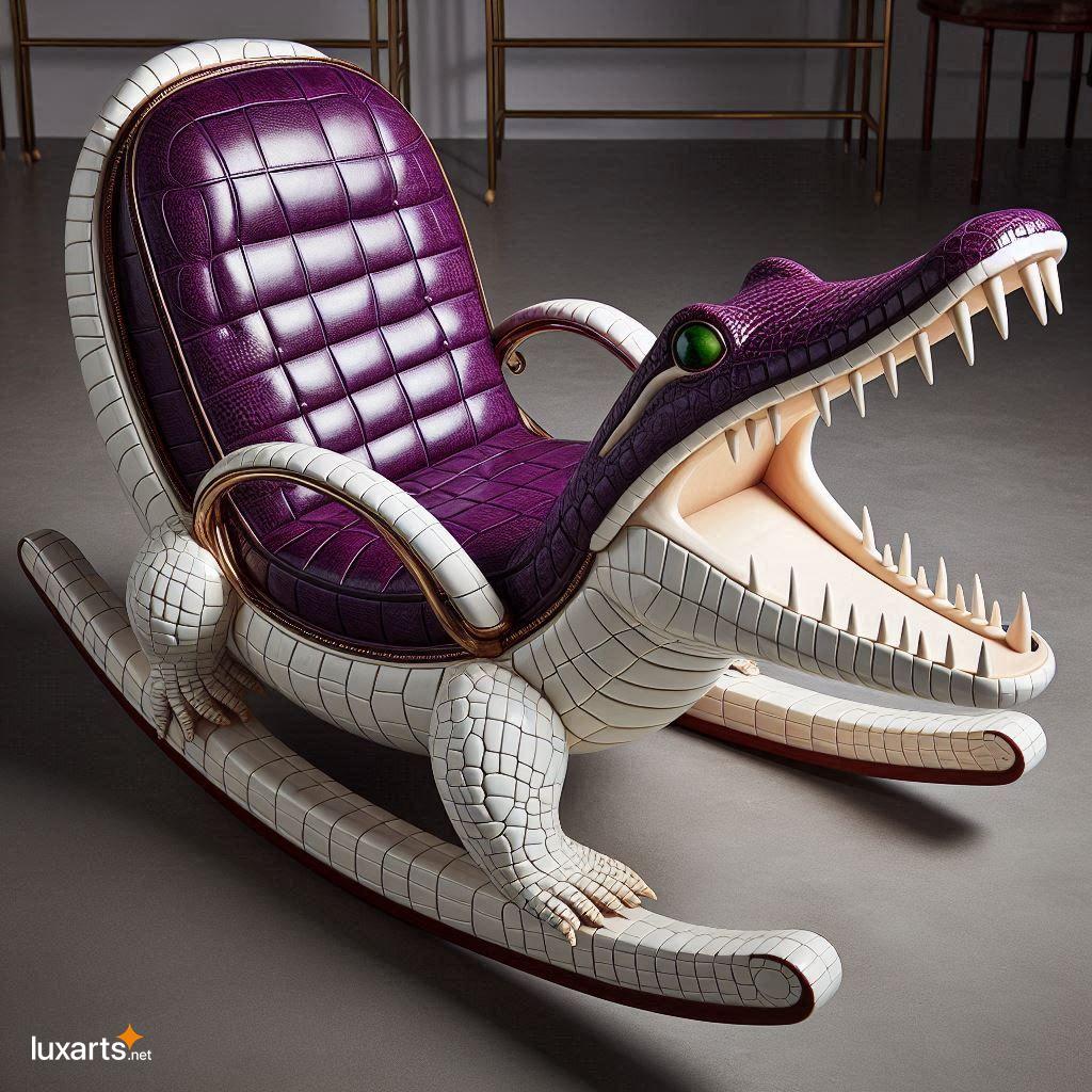 Embrace Playful Luxury with a Unique Crocodile Shaped Rocking Chair crocodile shaped rocking chair 8