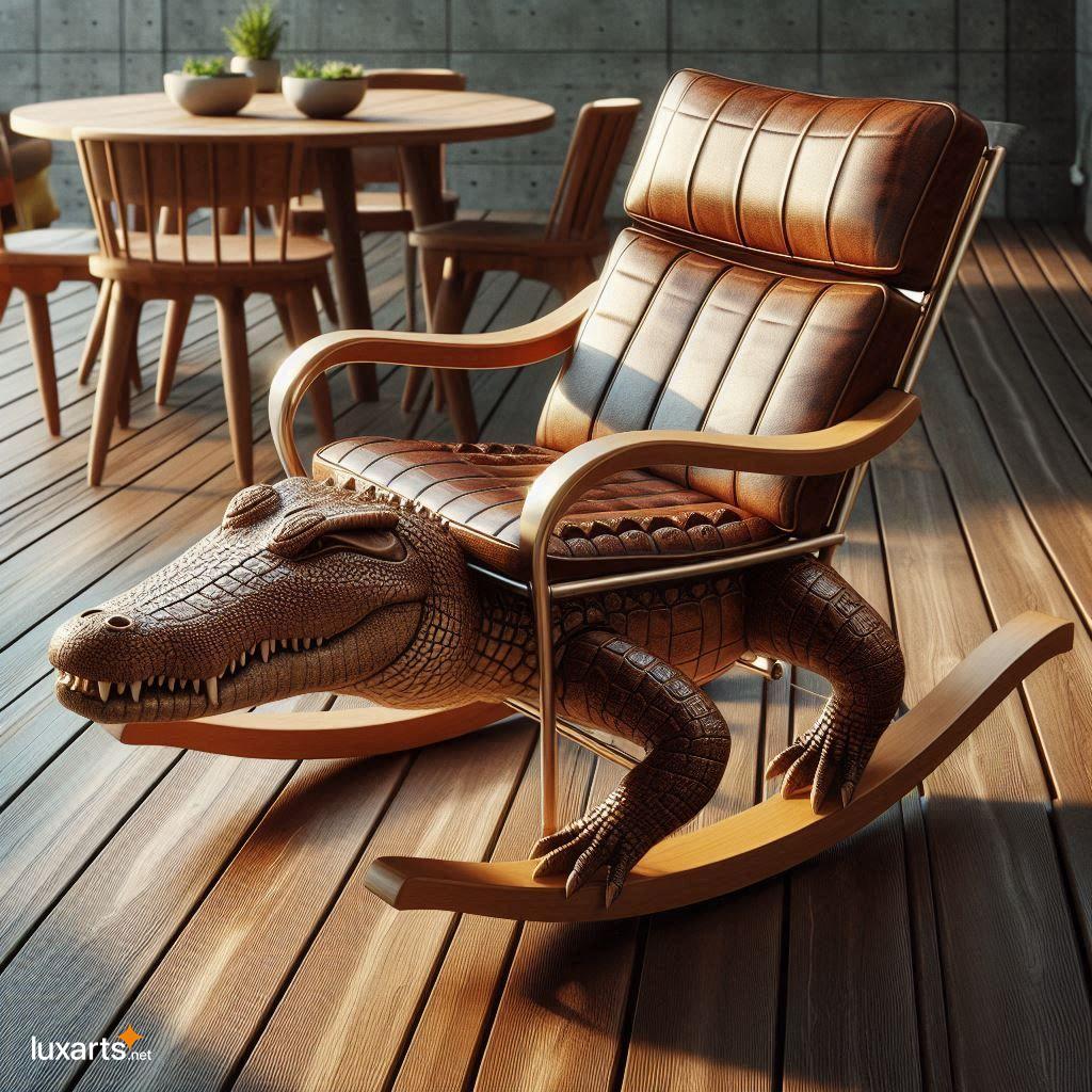Embrace Playful Luxury with a Unique Crocodile Shaped Rocking Chair crocodile shaped rocking chair 9