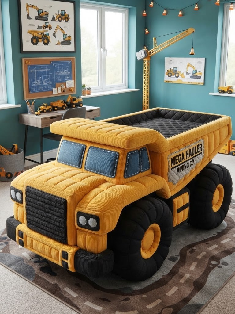 Constructing Dreams: Heavy Equipment Inspired Kids Beds for Little Builders dump truck children bed 20260912131411