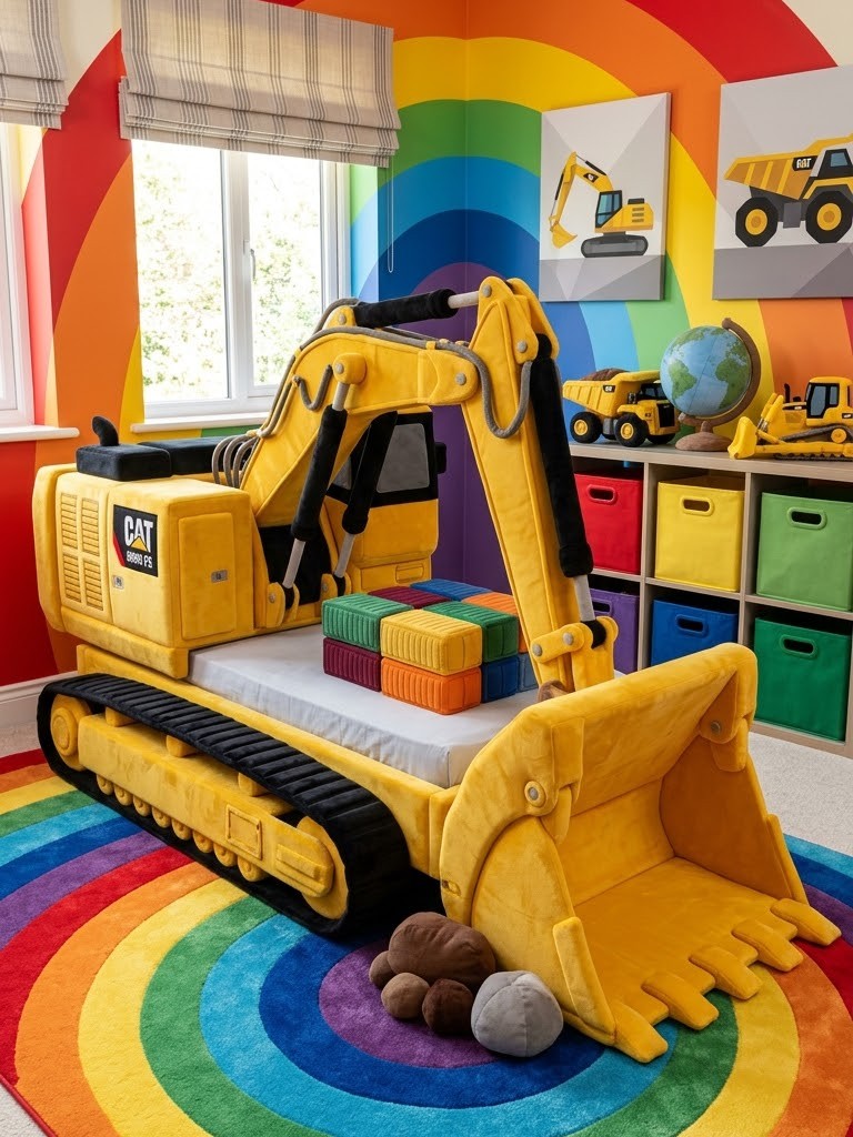 Constructing Dreams: Heavy Equipment Inspired Kids Beds for Little Builders hydraulic shovel shaped children 20260912154530