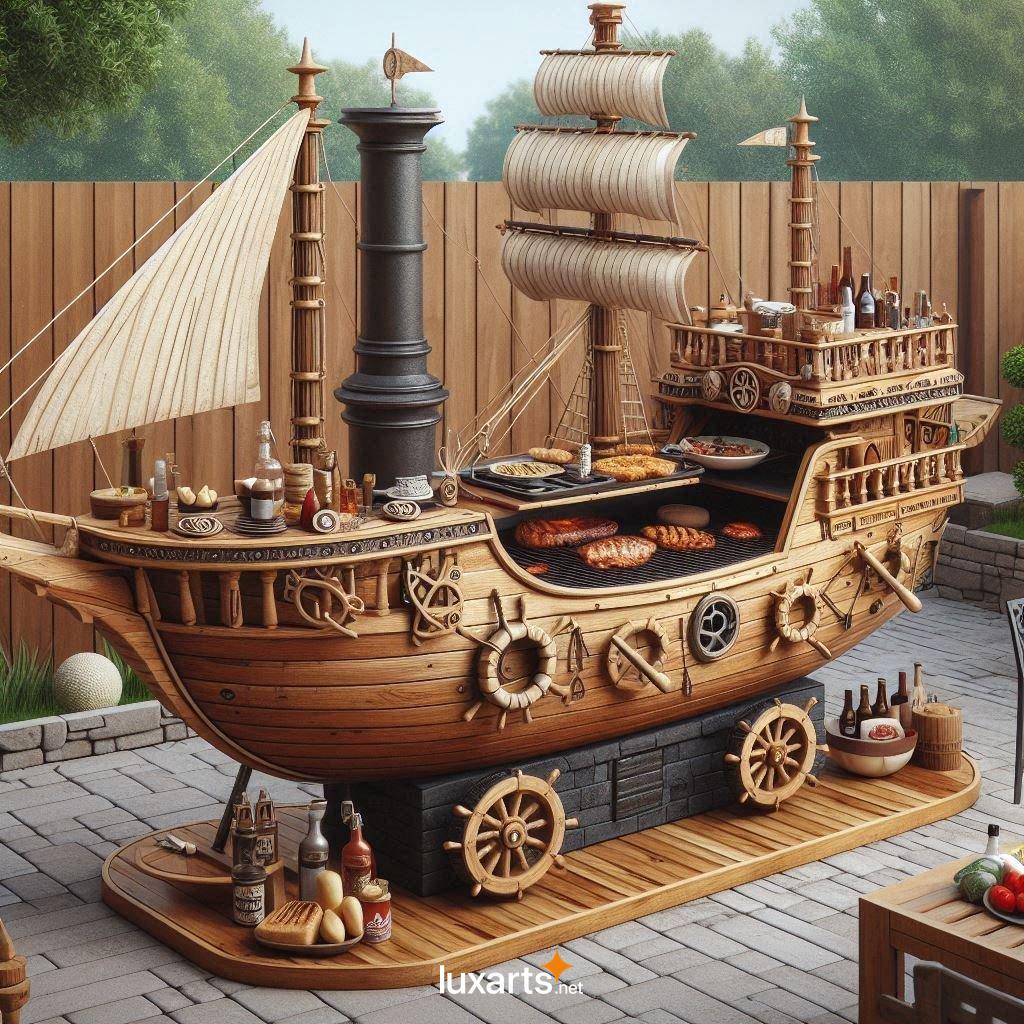 Unleash Your Inner Captain with the Pirate Ship Shaped BBQ Grill pirate ship shaped bbq grill 1