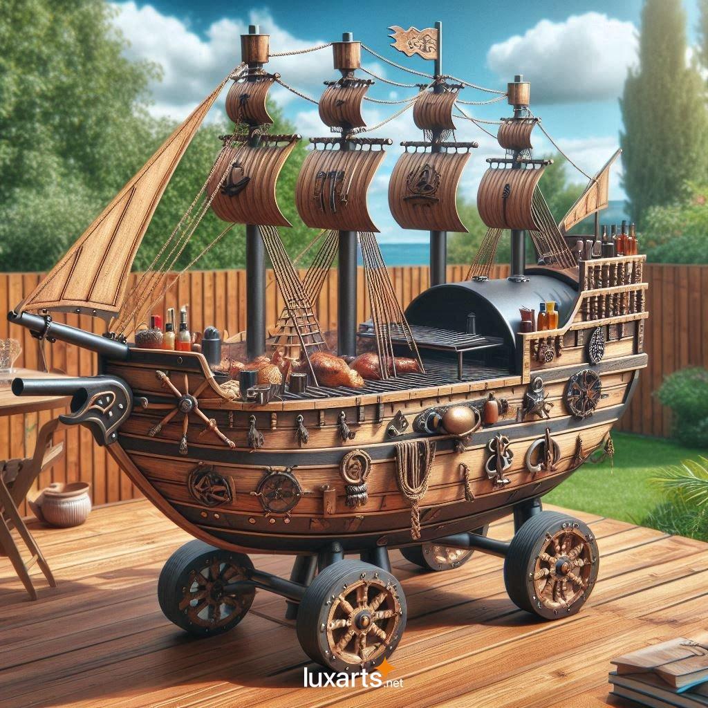 Unleash Your Inner Captain with the Pirate Ship Shaped BBQ Grill pirate ship shaped bbq grill 2