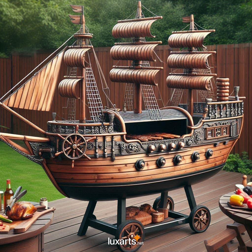 Unleash Your Inner Captain with the Pirate Ship Shaped BBQ Grill pirate ship shaped bbq grill 4
