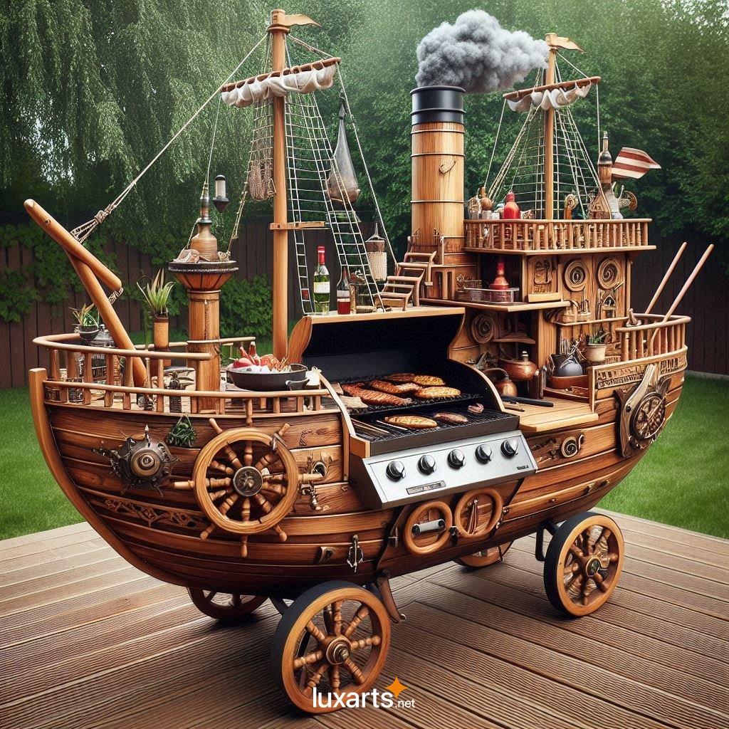 Unleash Your Inner Captain with the Pirate Ship Shaped BBQ Grill pirate ship shaped bbq grill 5