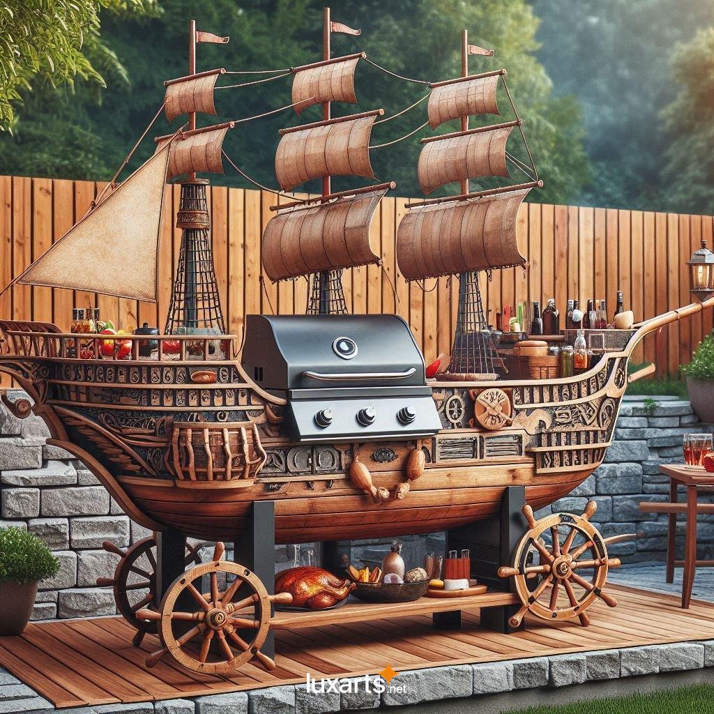 Unleash Your Inner Captain with the Pirate Ship Shaped BBQ Grill pirate ship shaped bbq grill 6