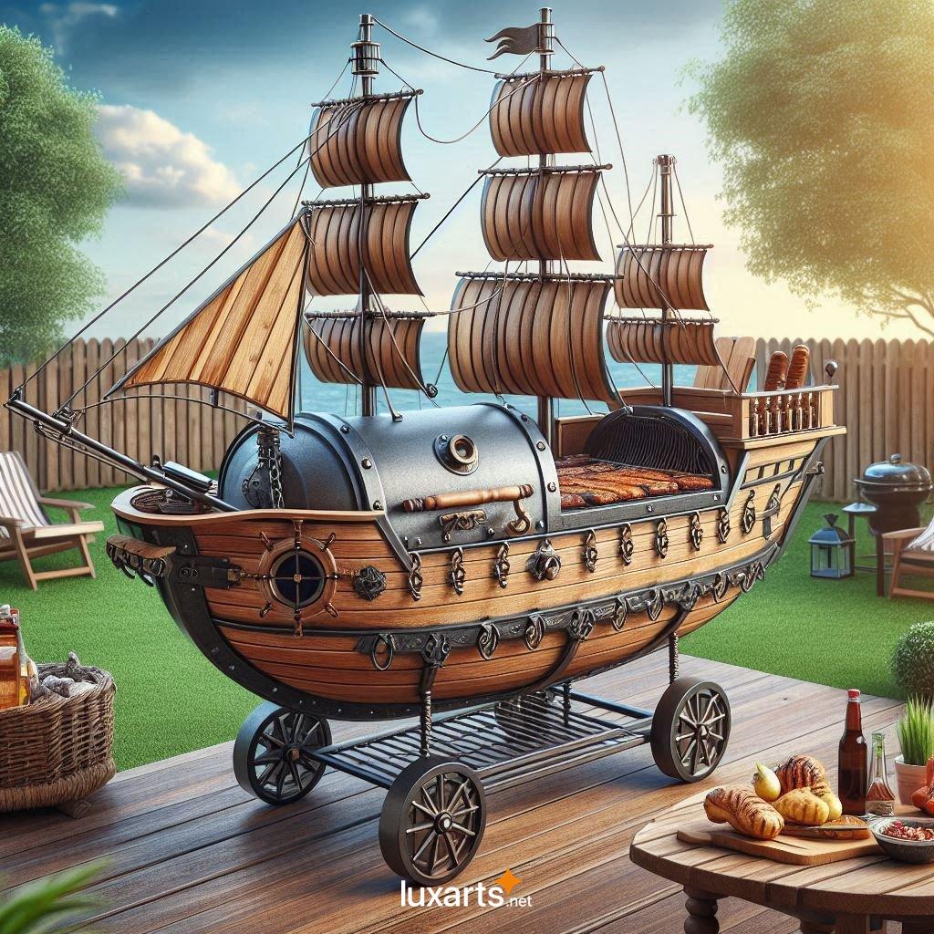 Unleash Your Inner Captain with the Pirate Ship Shaped BBQ Grill pirate ship shaped bbq grill 7